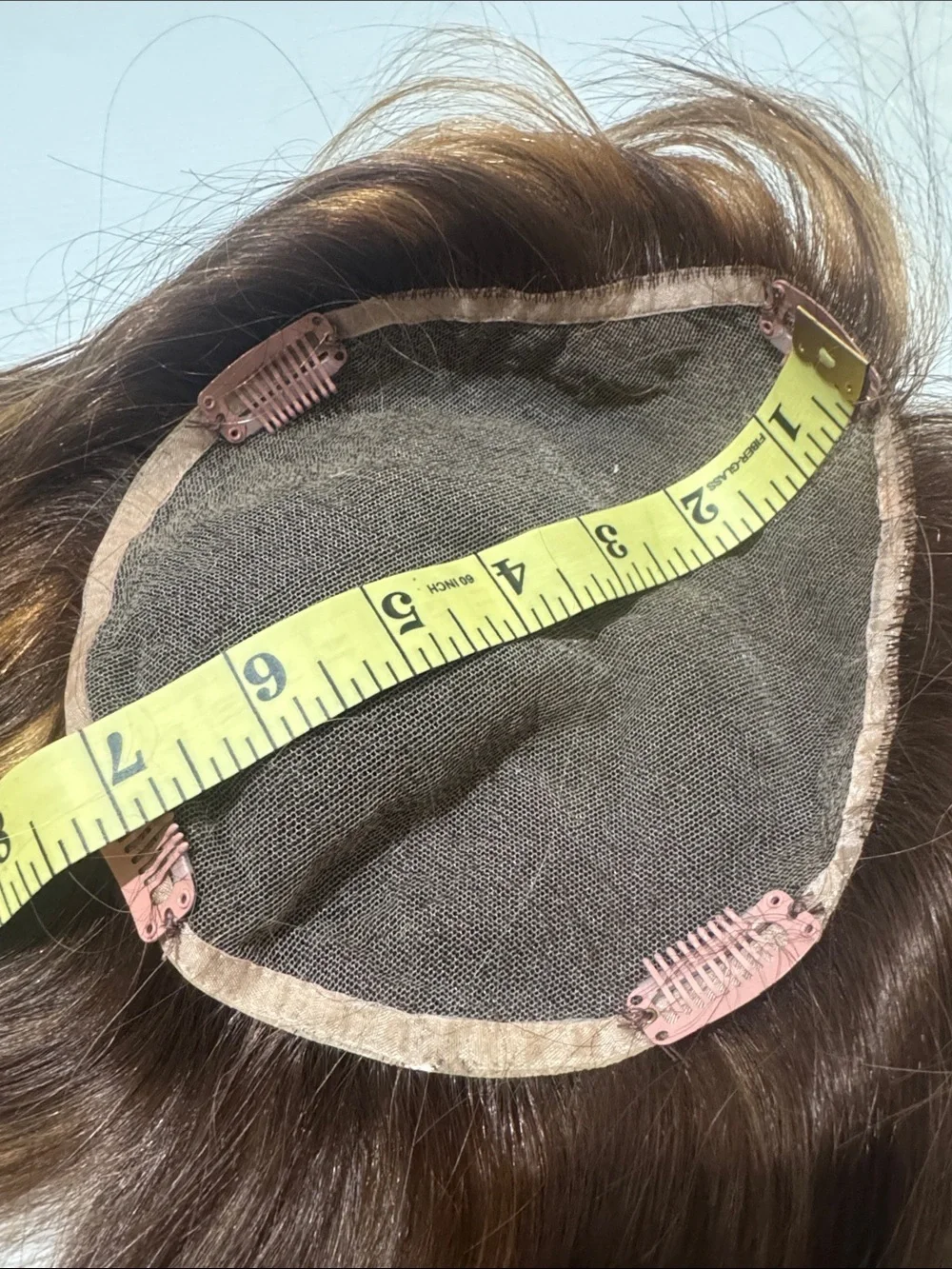 Monofilament Lace Top hand made 100% Human hair 20 in long - natural look